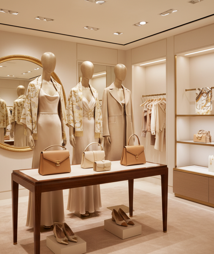 create image for luxury accessories and clothes store